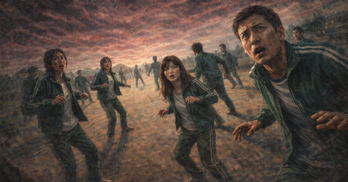 だるまさんが転んだをする大人たち