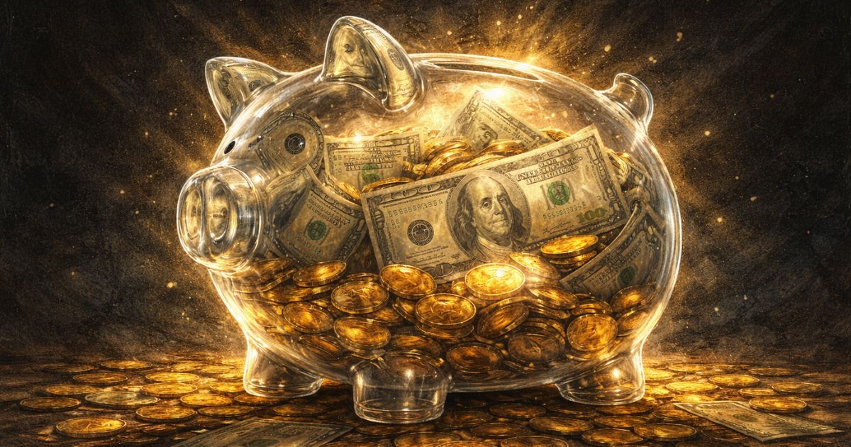 豚の貯金箱に入っているお金