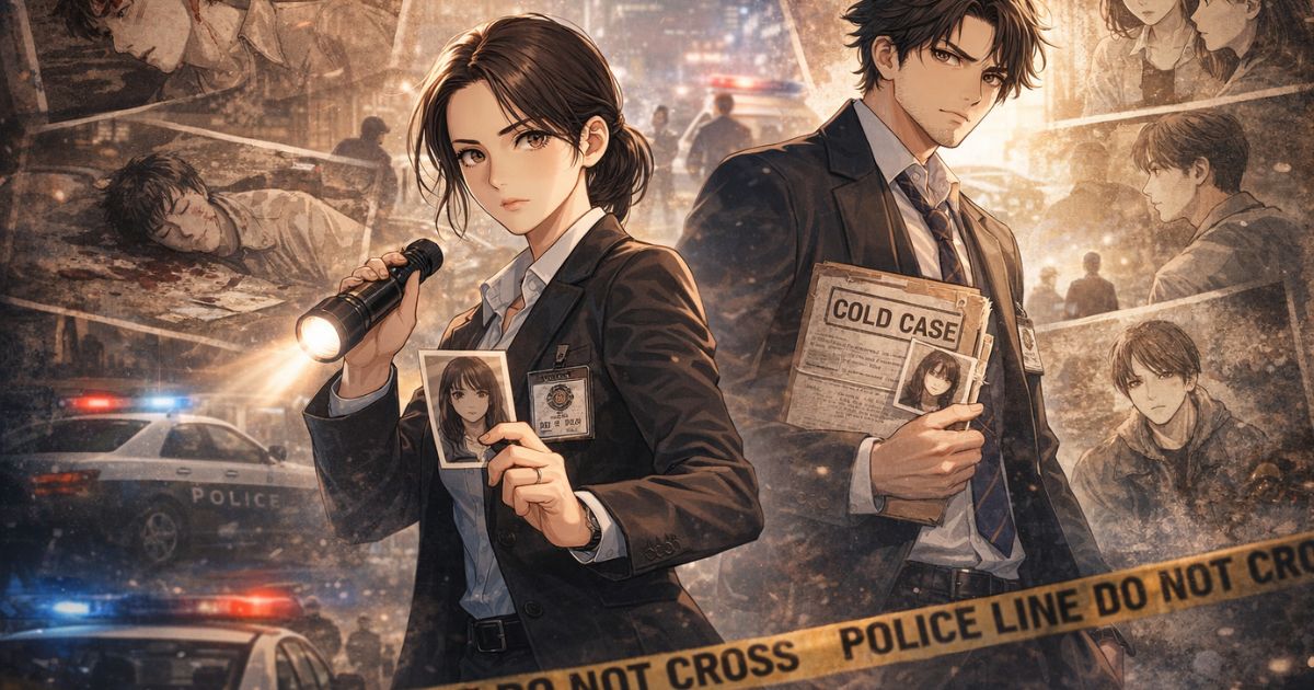 過去の事件を捜査する刑事たち