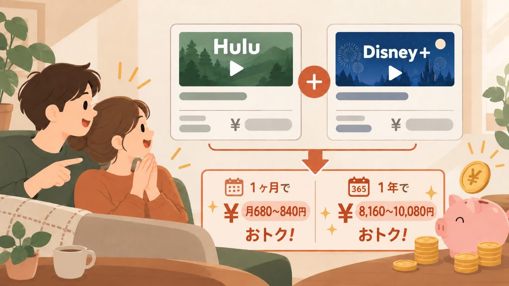 Hulu｜Disney+セットプランの料金はどれくらいお得？