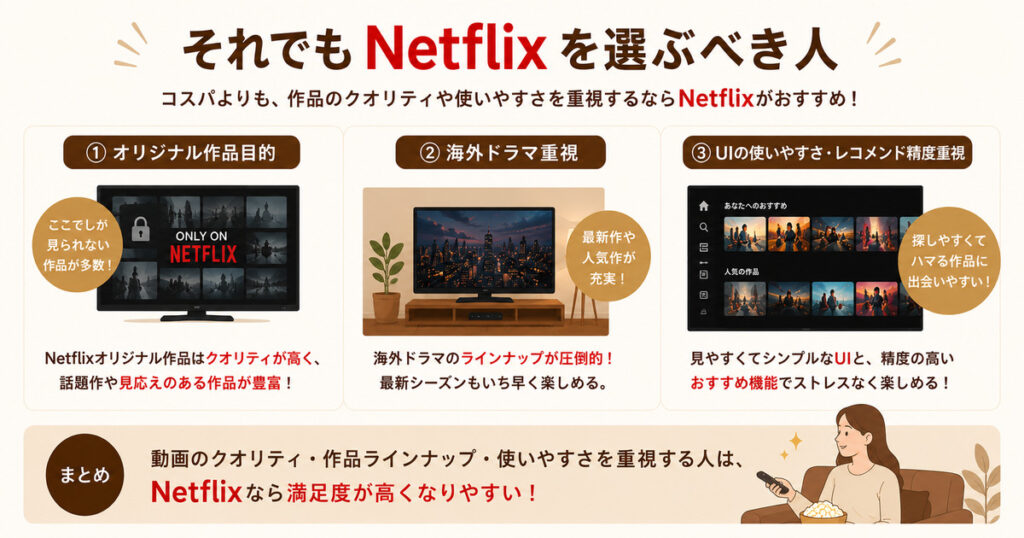 Netflixがおすすめの人