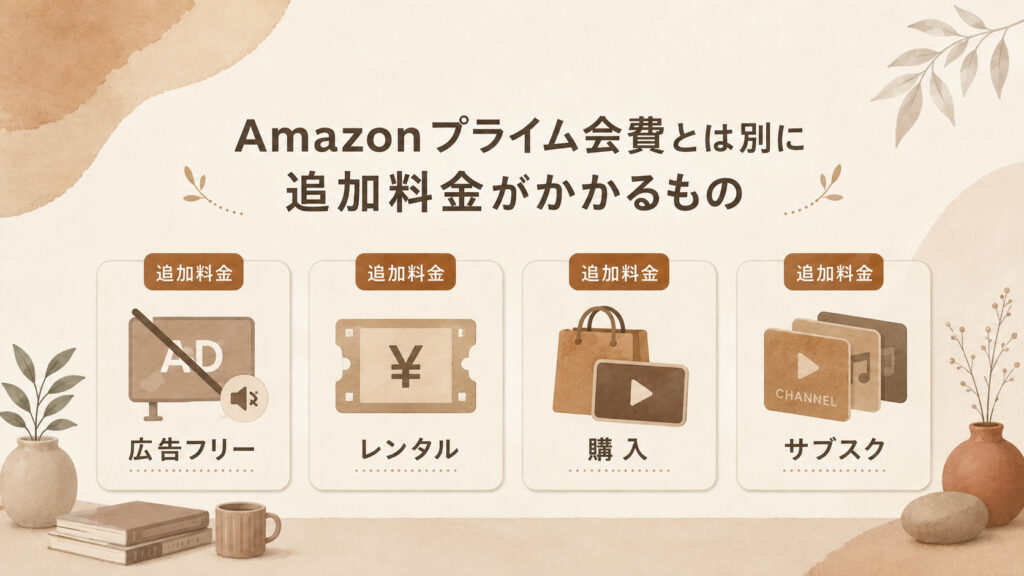 Amazonプライム会費とは別料金になるPrime Videoのサービス