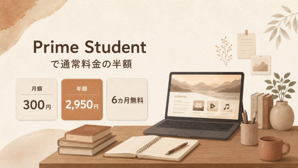 Prime studentの料金プラン