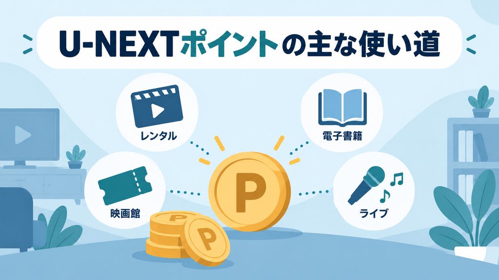 U-NEXTポイントの主な使い道一覧