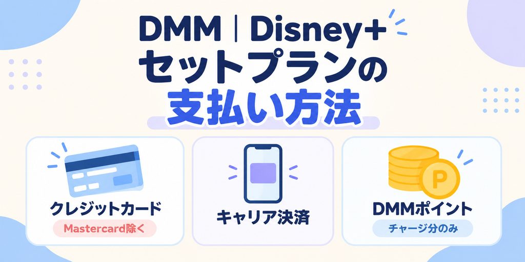 DMM | Disney+セットプランの支払い方法