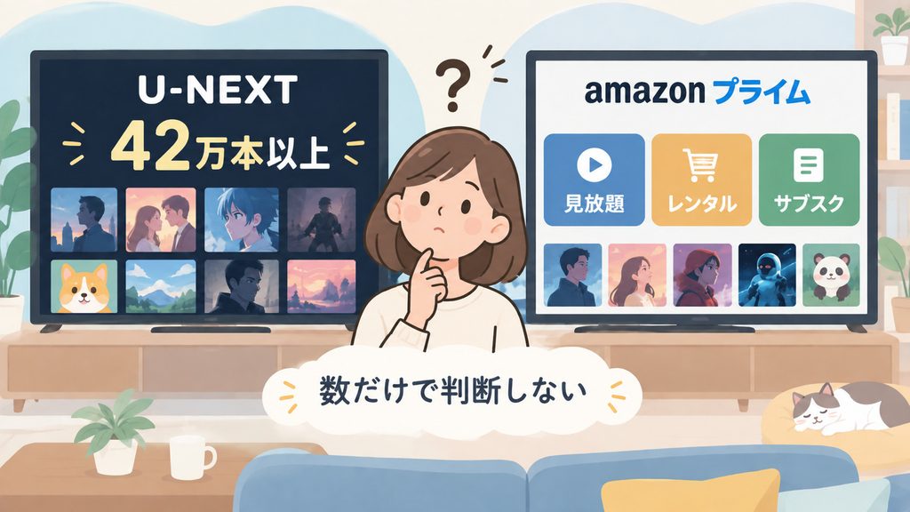 作品数を比較|「何作品あるか」だけで判断しない方がいい