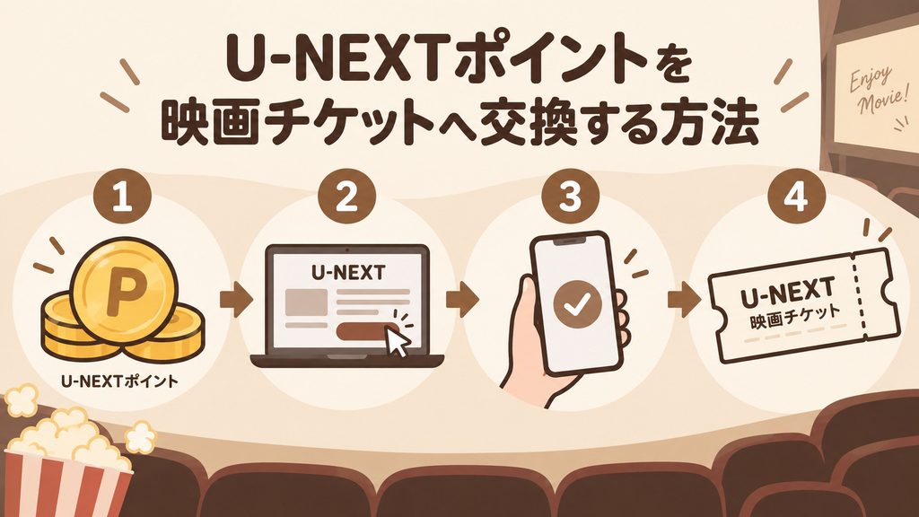 U-NEXTポイントを映画チケットへ交換する方法
