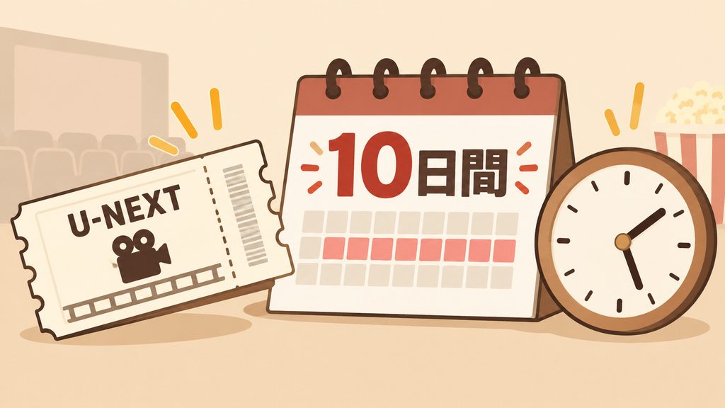 U-NEXT映画チケットの有効期限は発行日から10日間