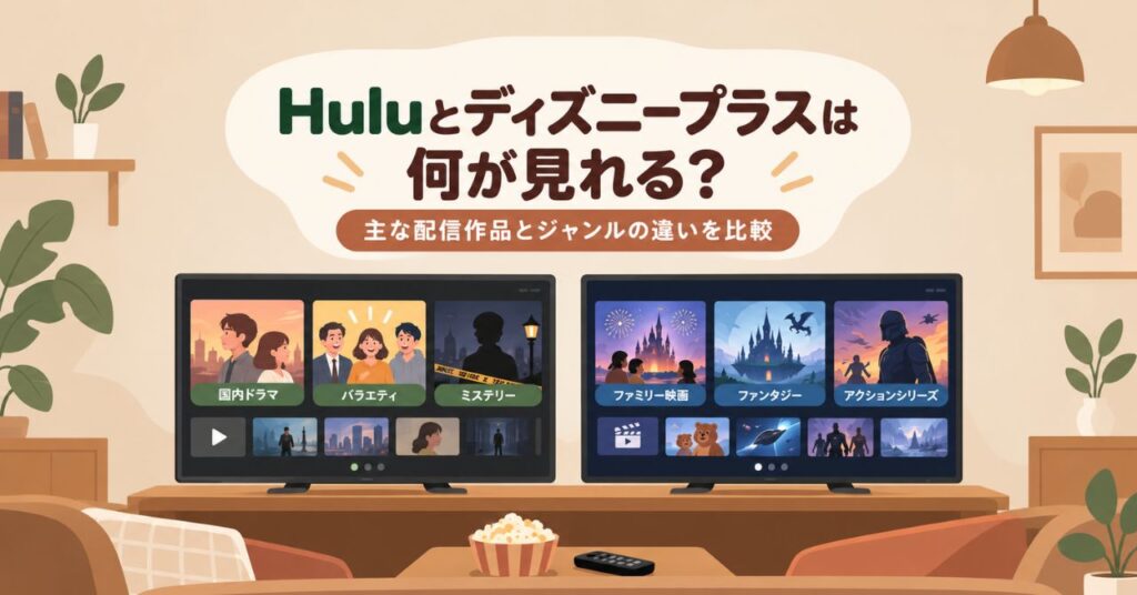 HuluとDisney＋は何が見れる？